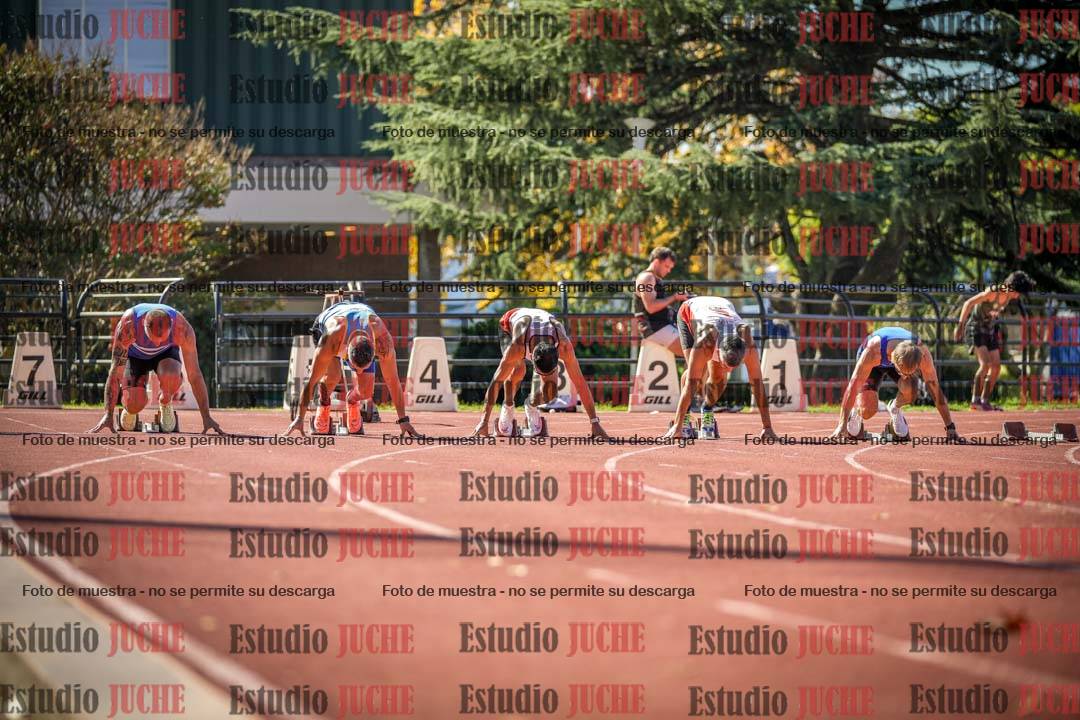 Fotos de los 100 m llanos de varones