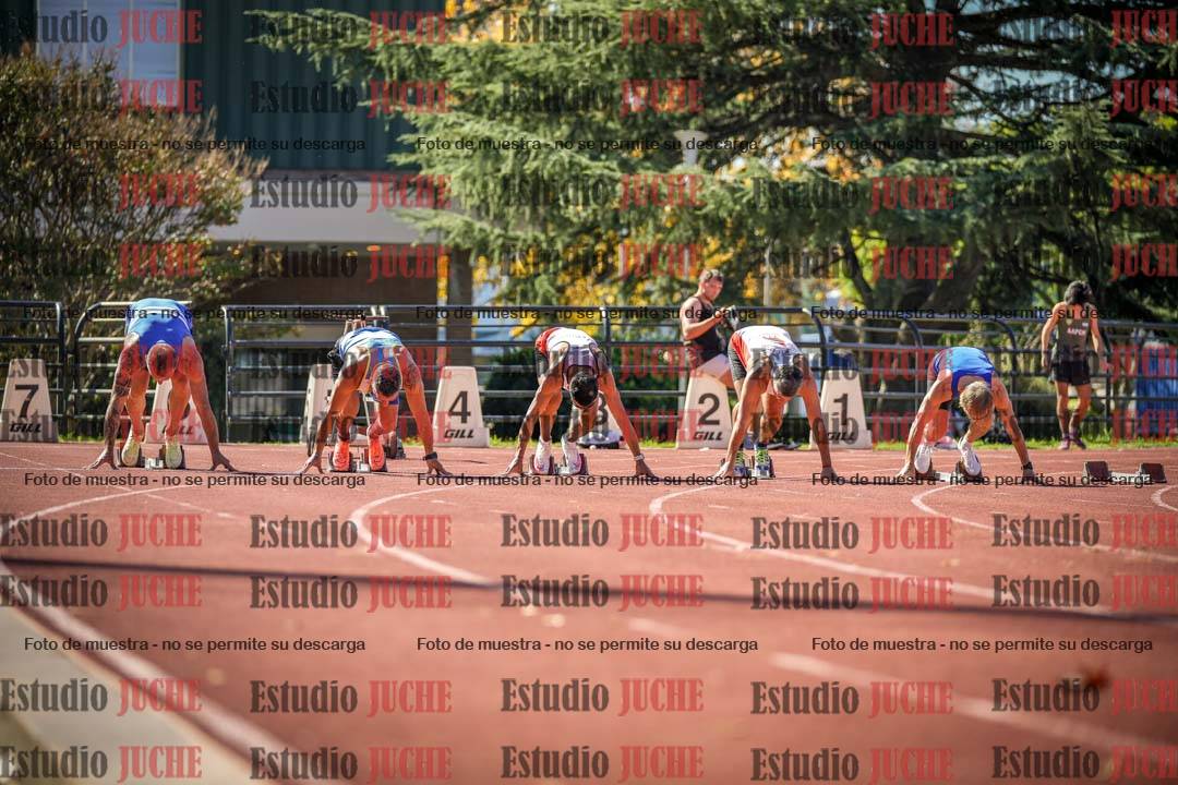 Fotos de los 100 m llanos de varones