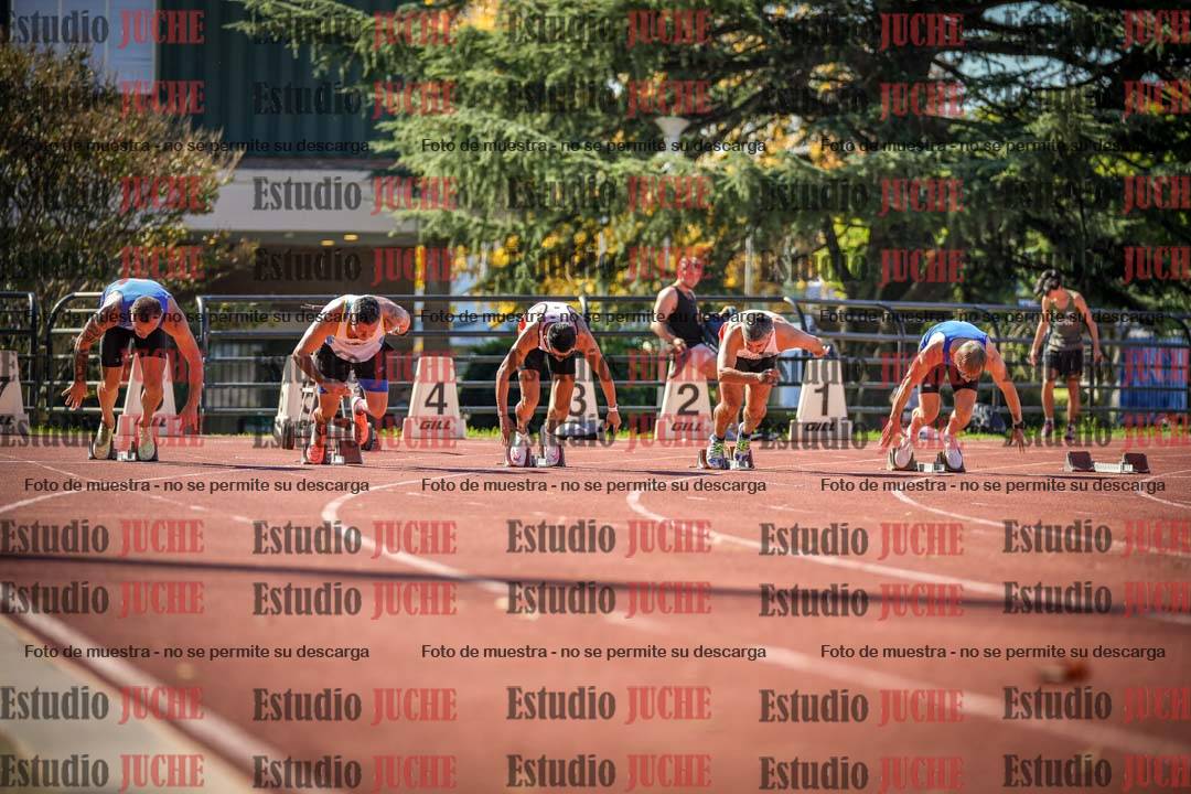 Fotos de los 100 m llanos de varones