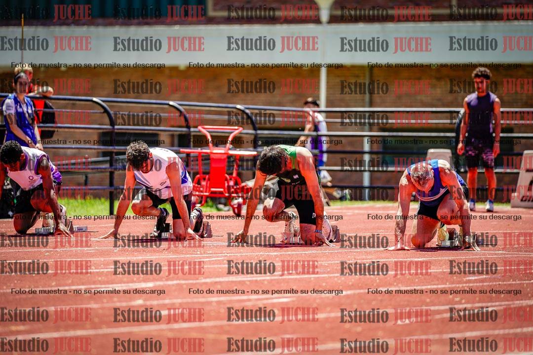 Fotos de los 100 m llanos de varones