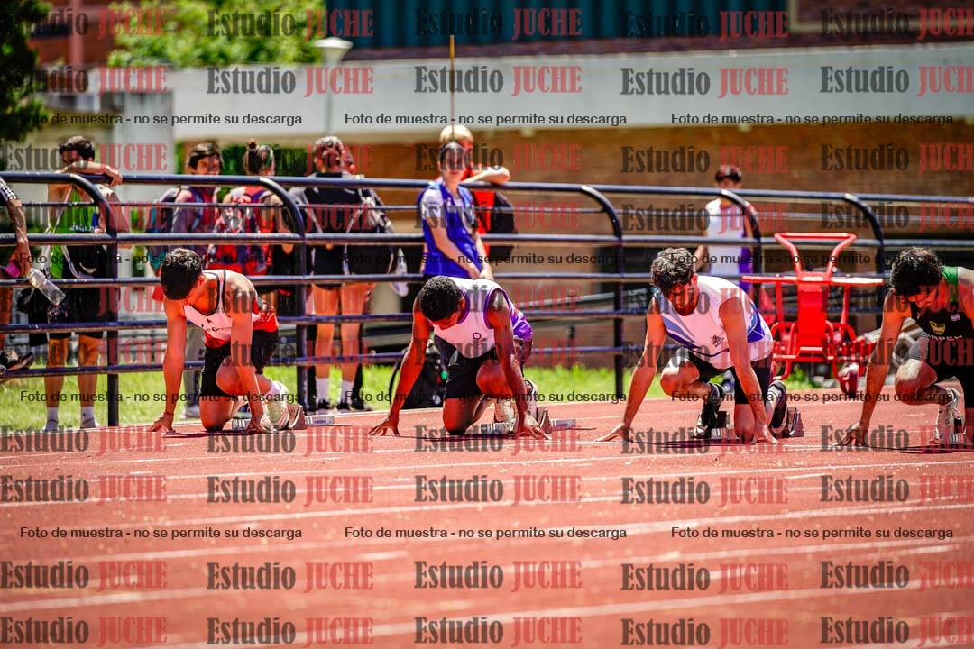 Fotos de los 100 m llanos de varones