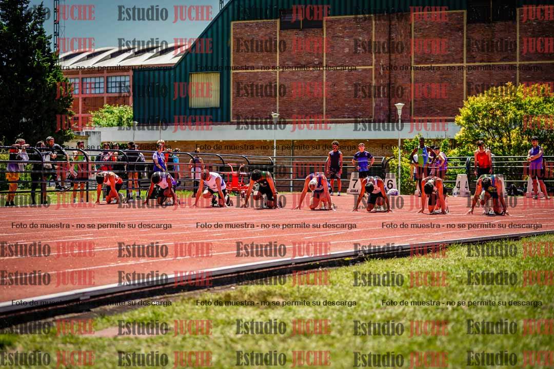 Fotos de los 100 m llanos de varones