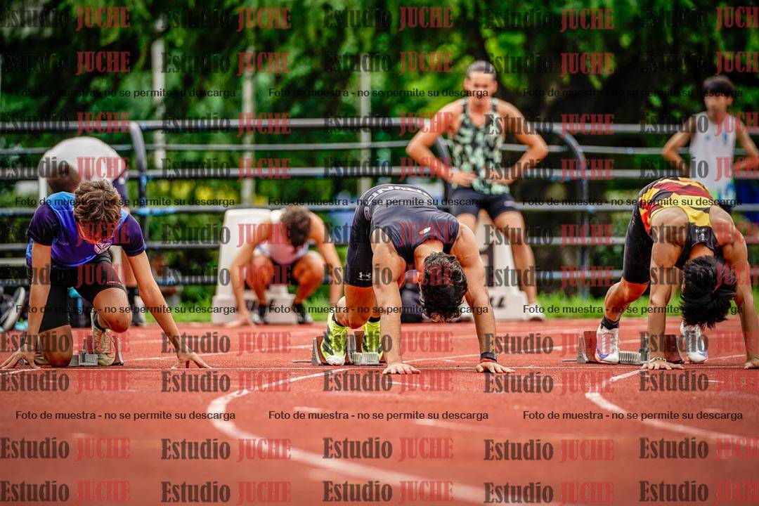 Fotos de los 100 m llanos de varones
