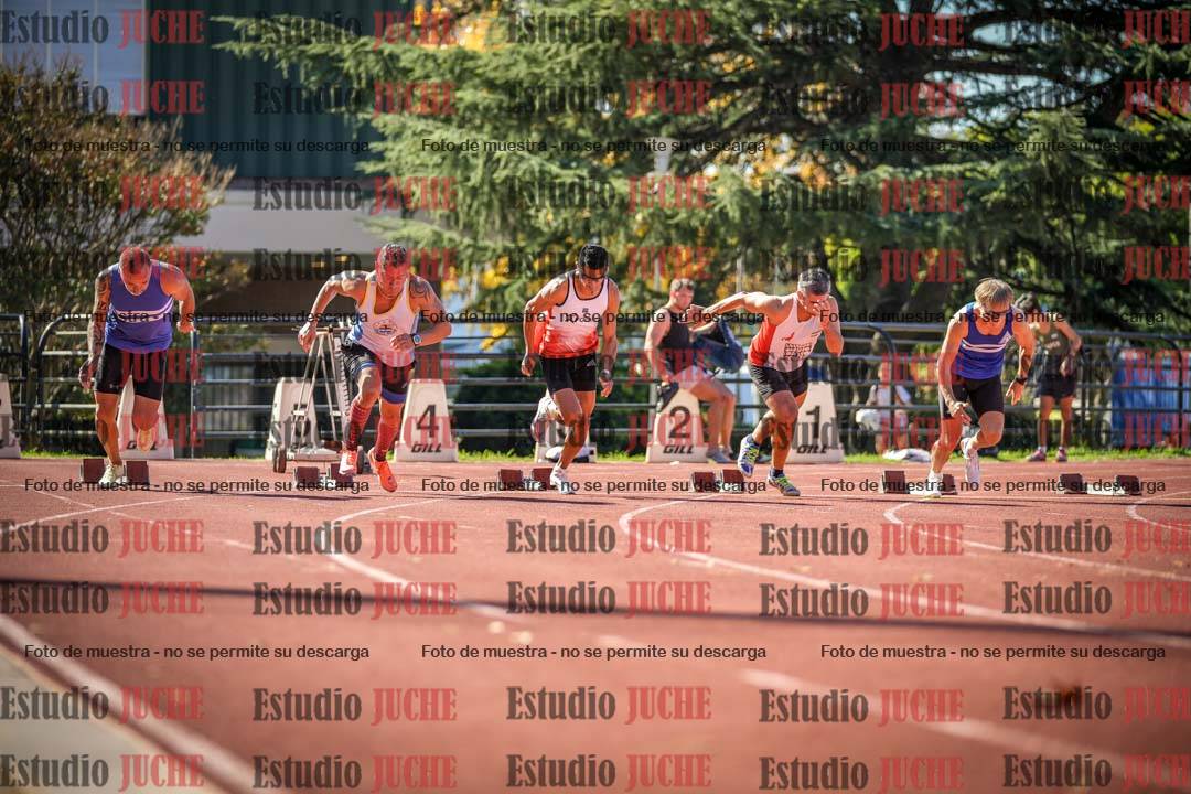 Fotos de los 100 m llanos de varones