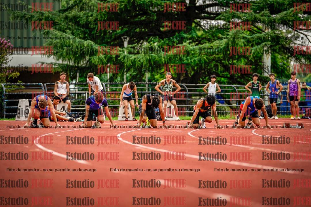 Fotos de los 100 m llanos de varones