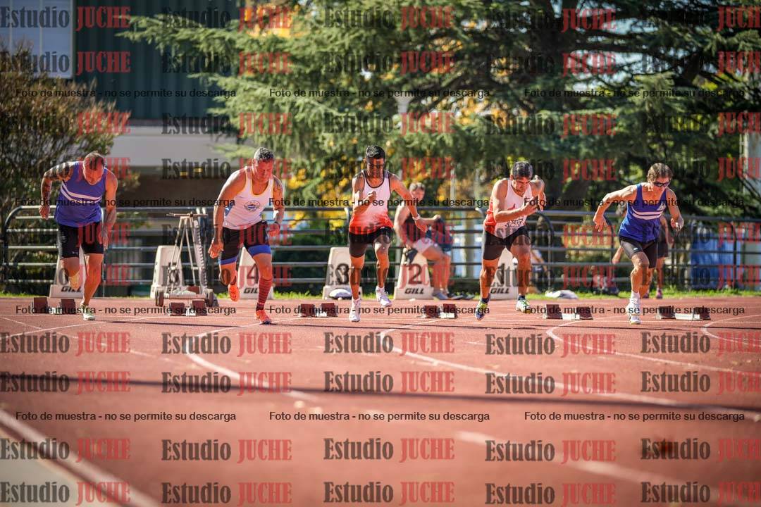 Fotos de los 100 m llanos de varones