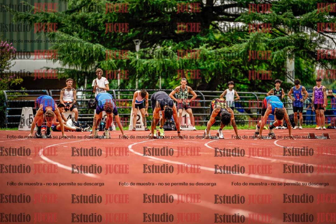 Fotos de los 100 m llanos de varones