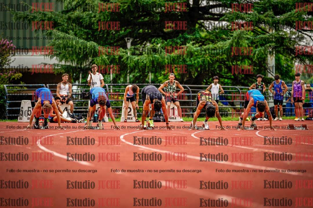 Fotos de los 100 m llanos de varones