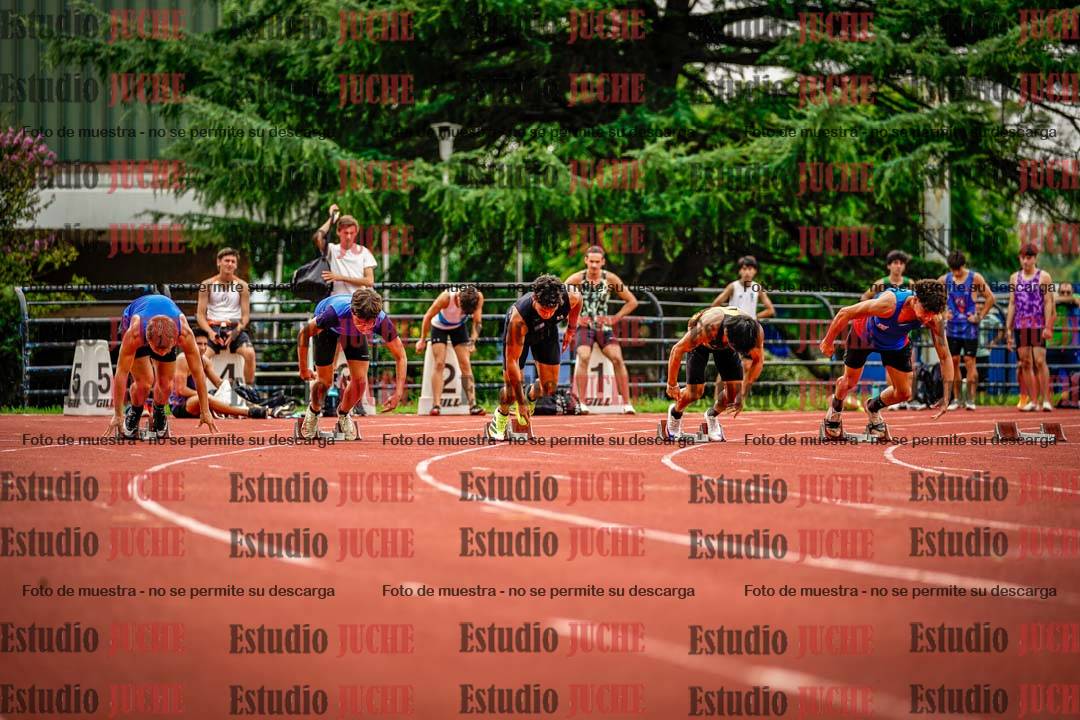 Fotos de los 100 m llanos de varones