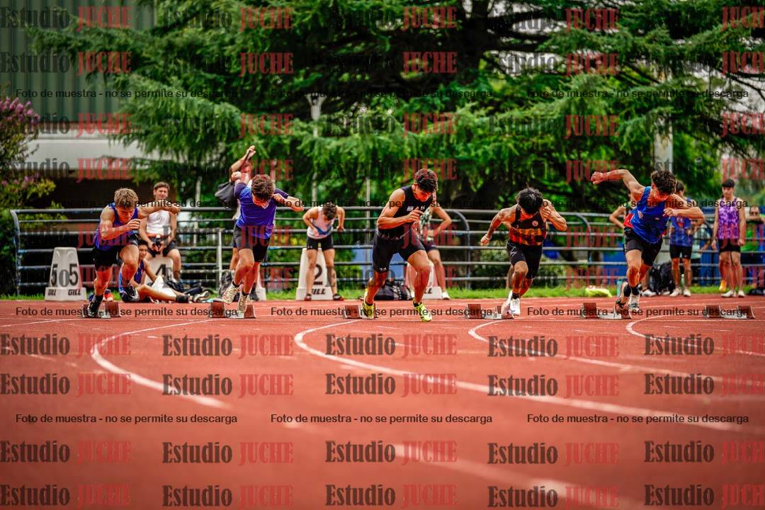 Fotos de los 100 m llanos de varones