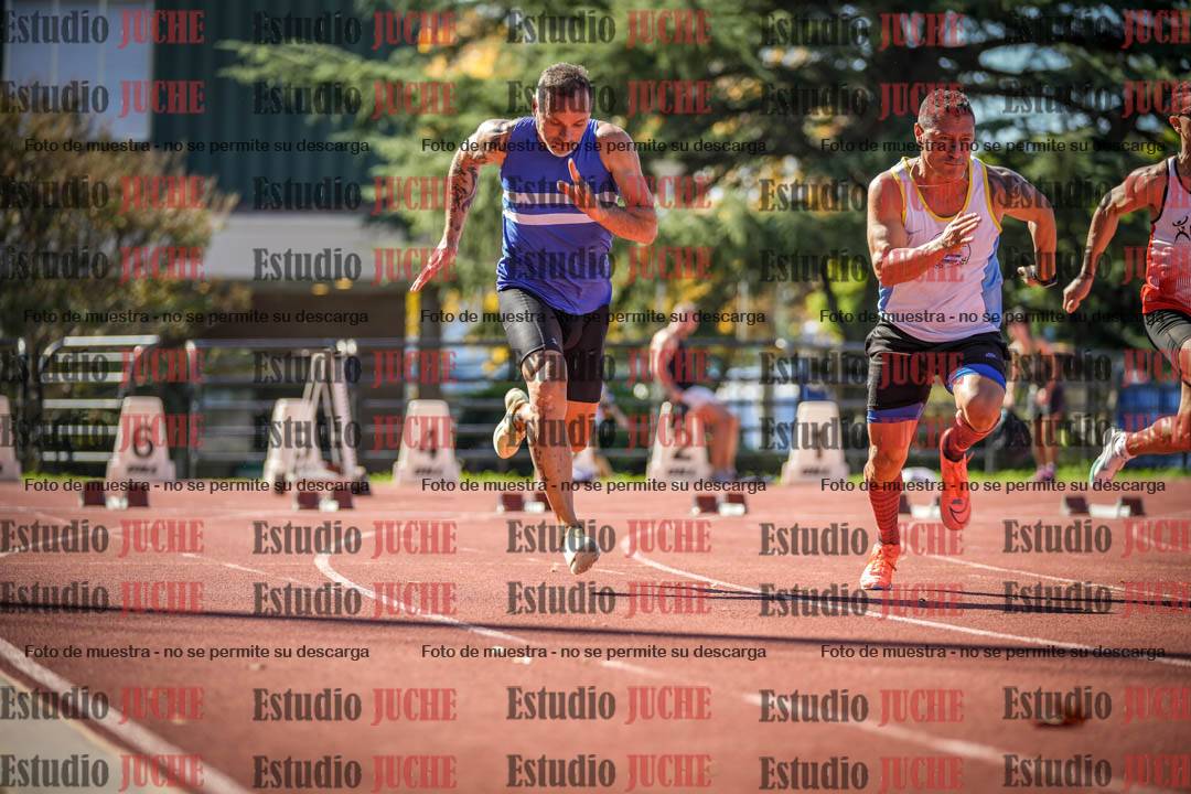 Fotos de los 100 m llanos de varones