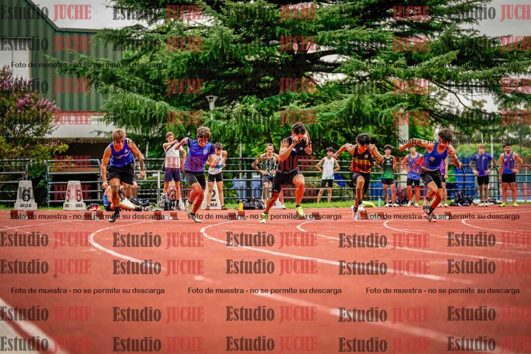 Fotos de los 100 m llanos de varones