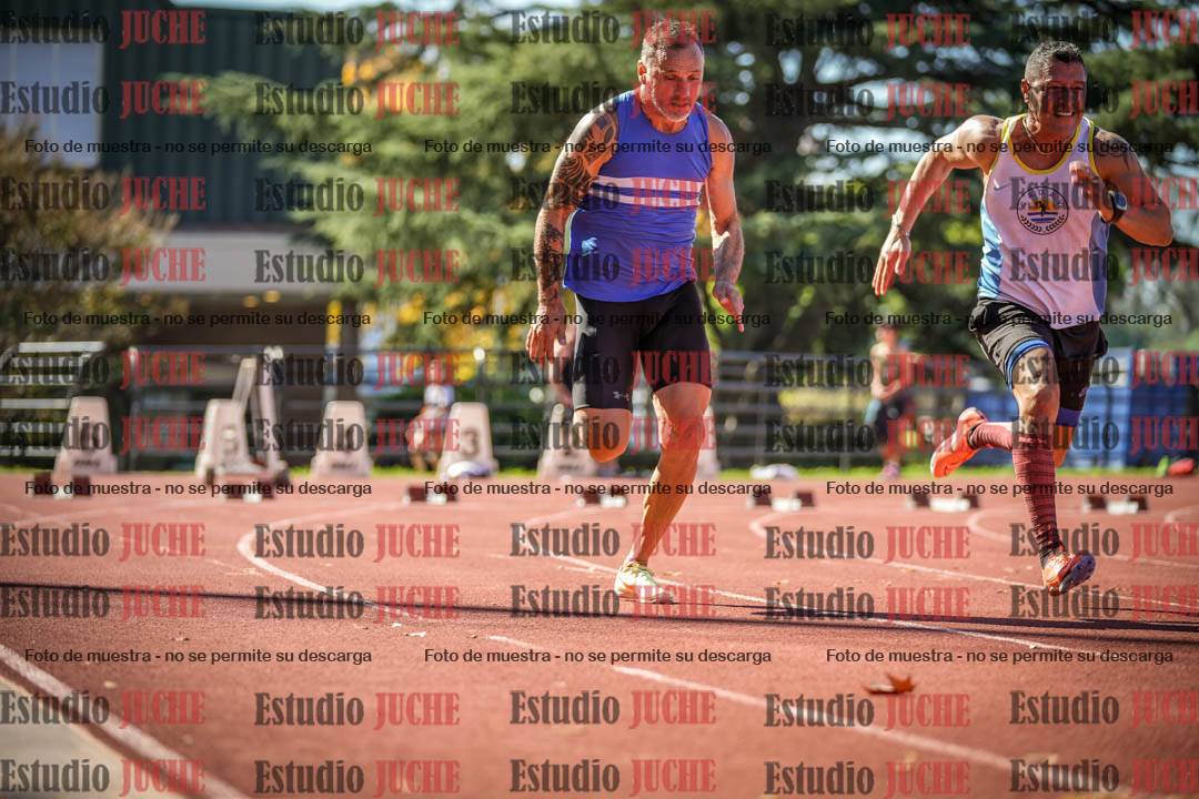 Fotos de los 100 m llanos de varones