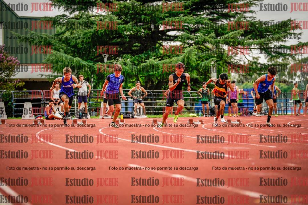 Fotos de los 100 m llanos de varones