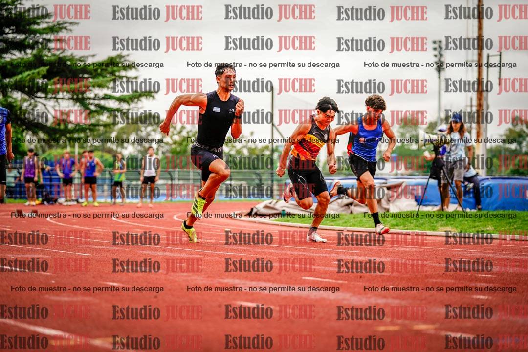 Fotos de los 100 m llanos de varones