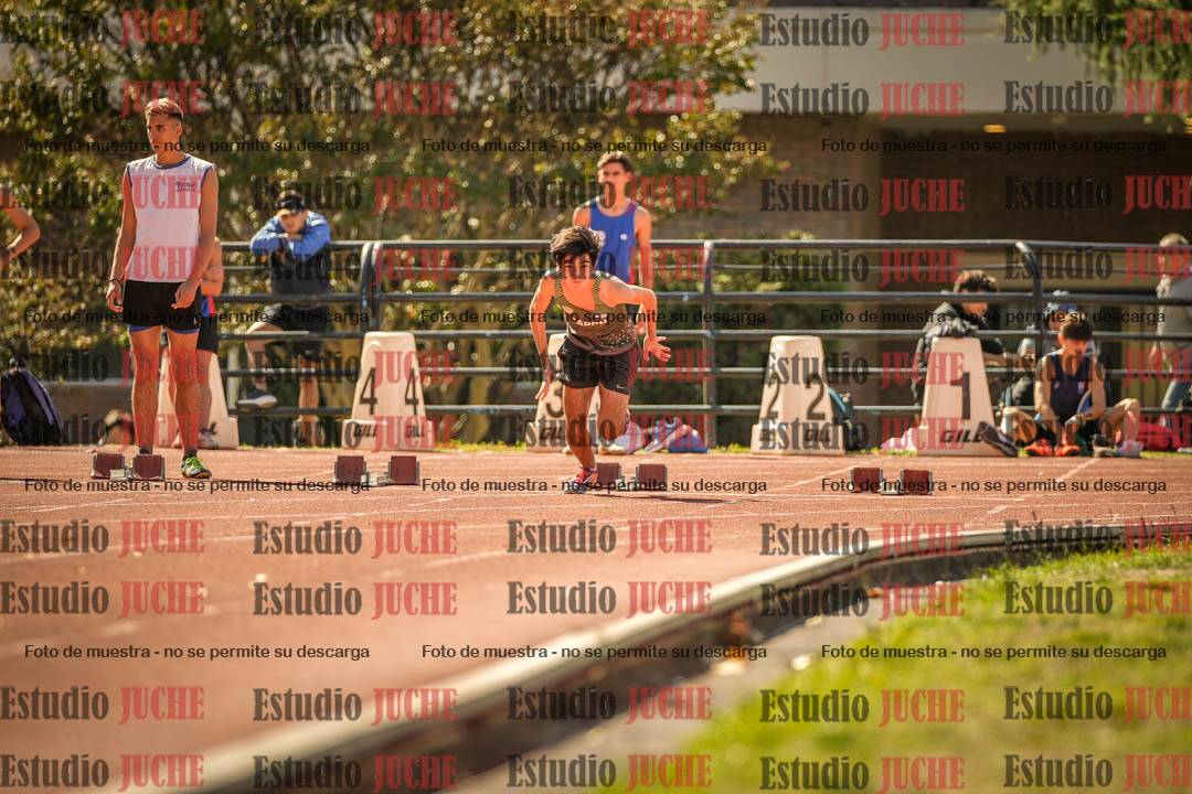 Fotos de los 100 m llanos de varones