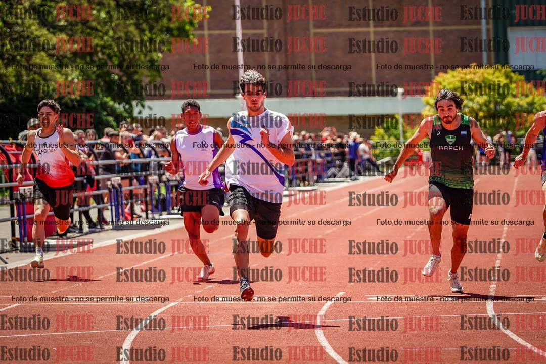 Fotos de los 100 m llanos de varones