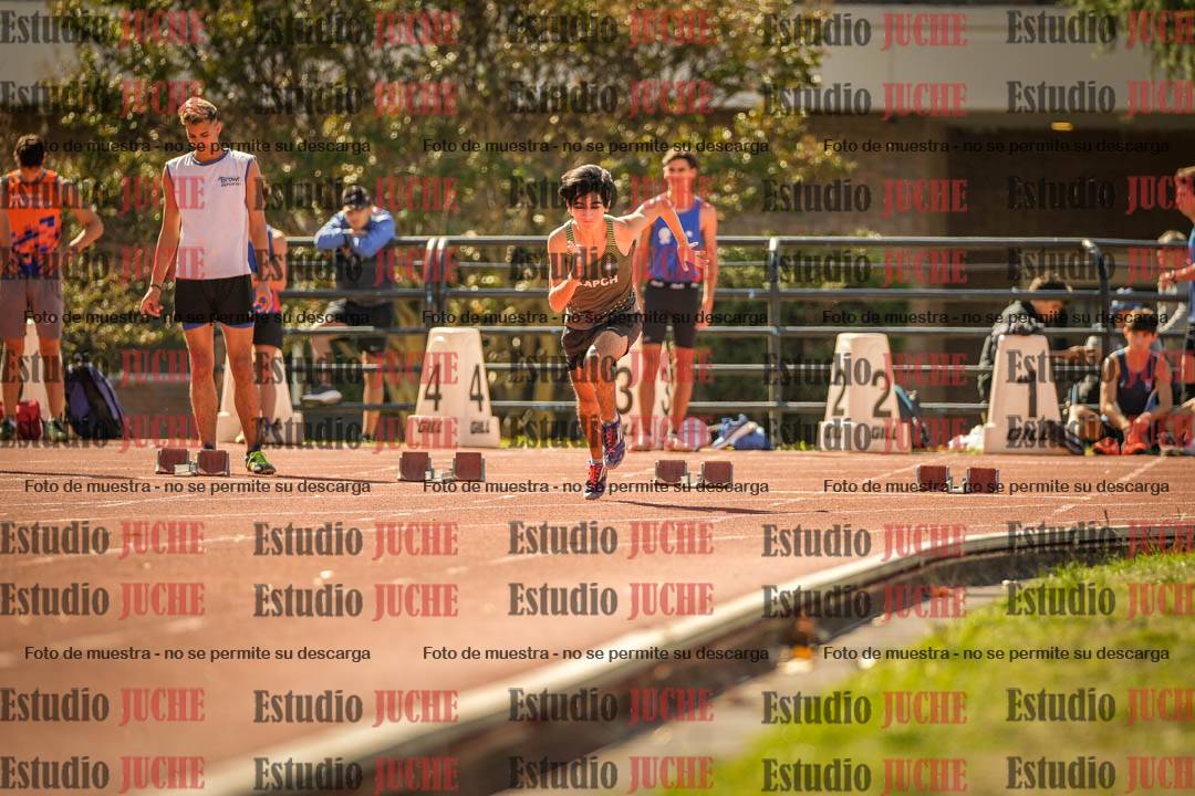 Fotos de los 100 m llanos de varones