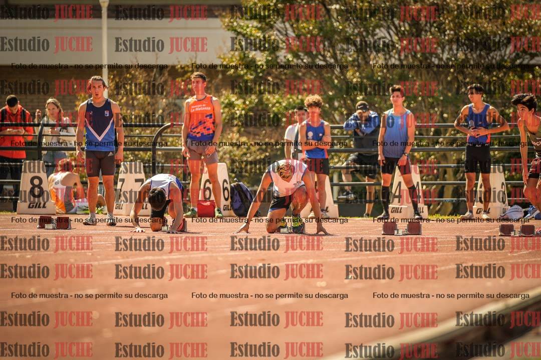 Fotos de los 100 m llanos de varones