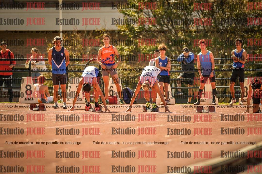 Fotos de los 100 m llanos de varones