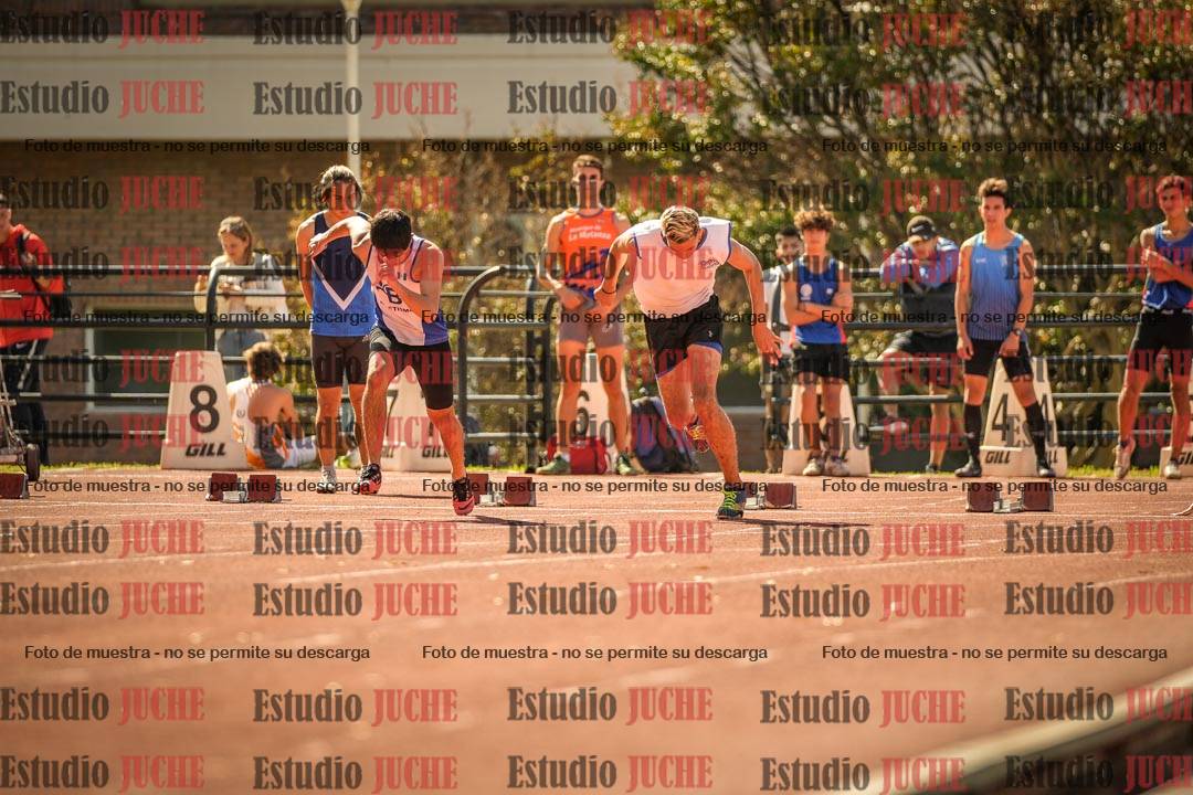 Fotos de los 100 m llanos de varones