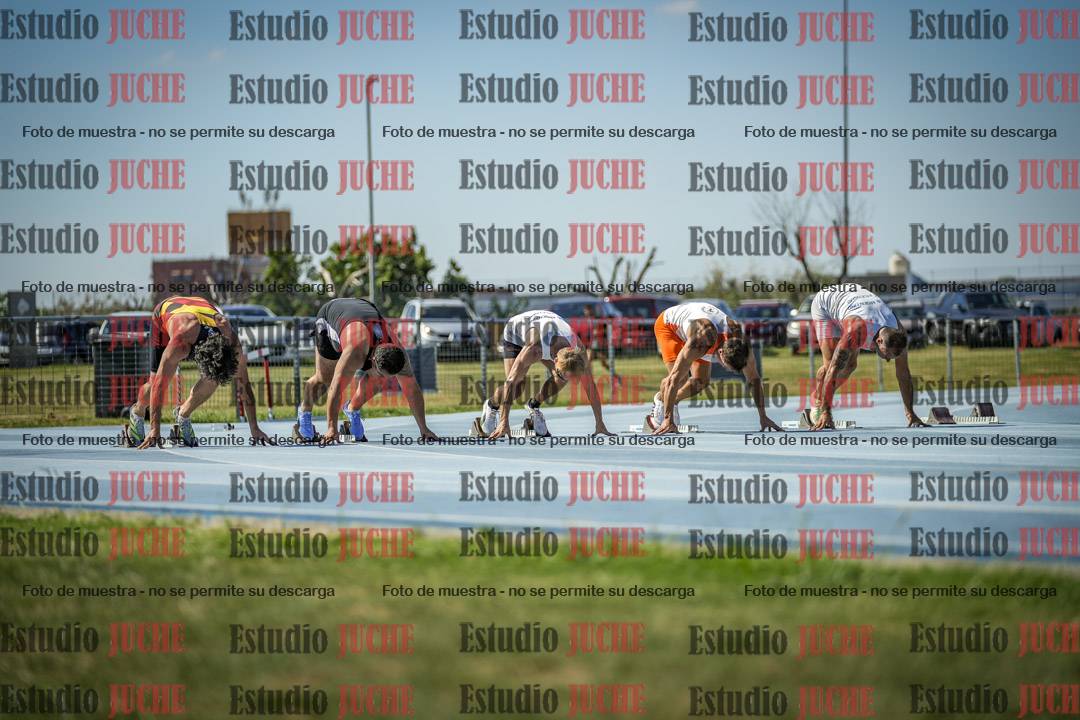 Fotos de los 100 m llanos de varones