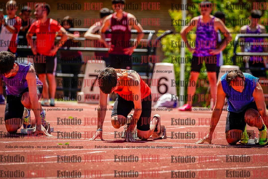 Fotos de los 100 m llanos de varones
