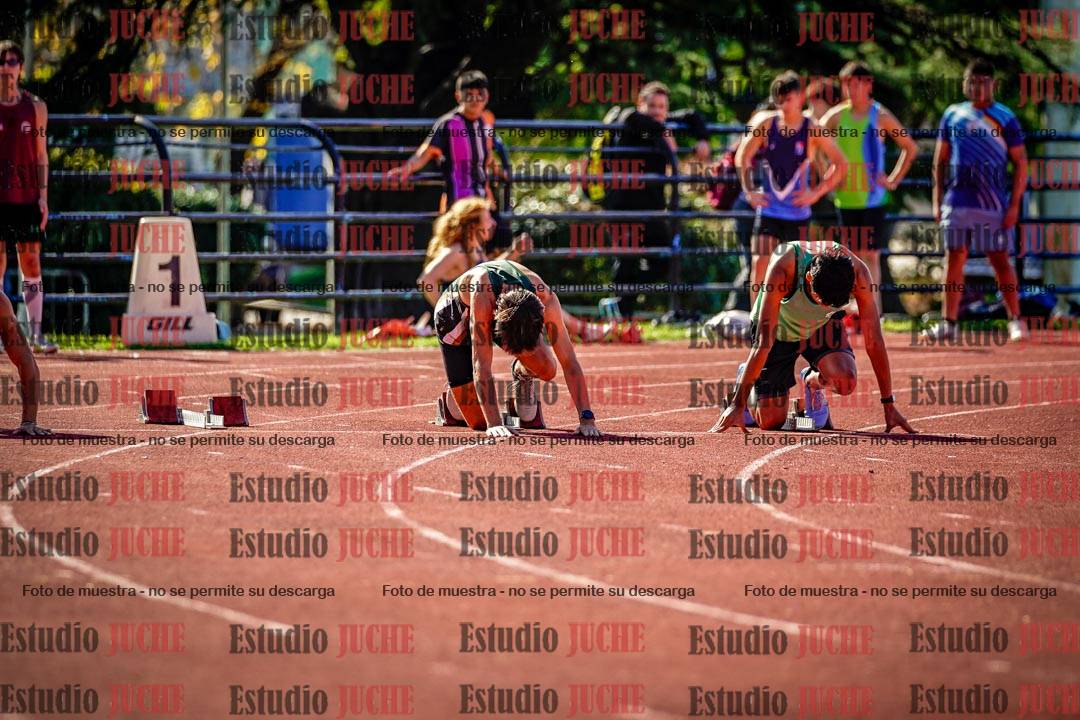 Fotos de los 100 m llanos de varones