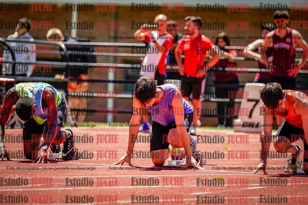 Fotos de los 100 m llanos de varones