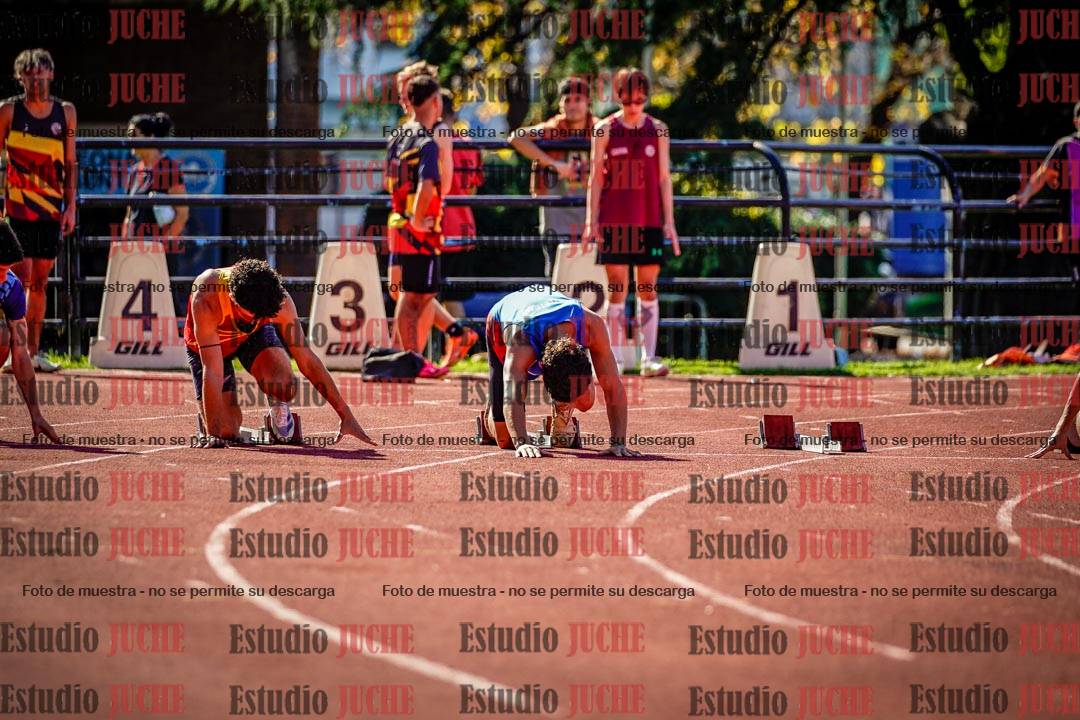 Fotos de los 100 m llanos de varones