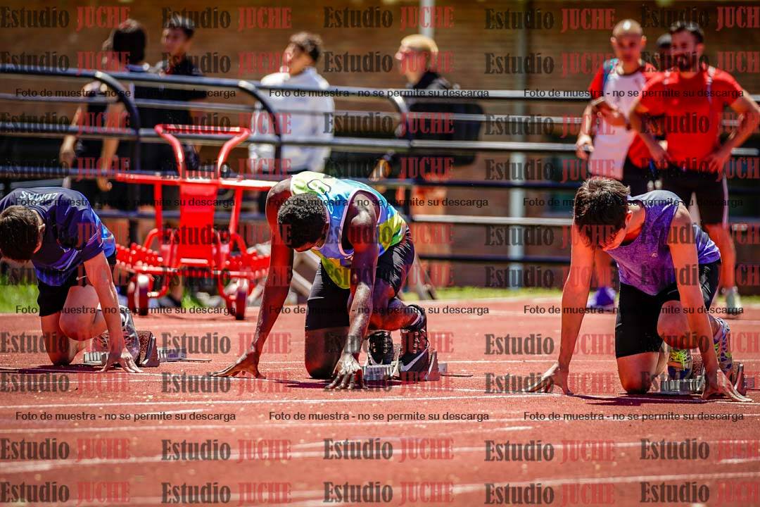 Fotos de los 100 m llanos de varones