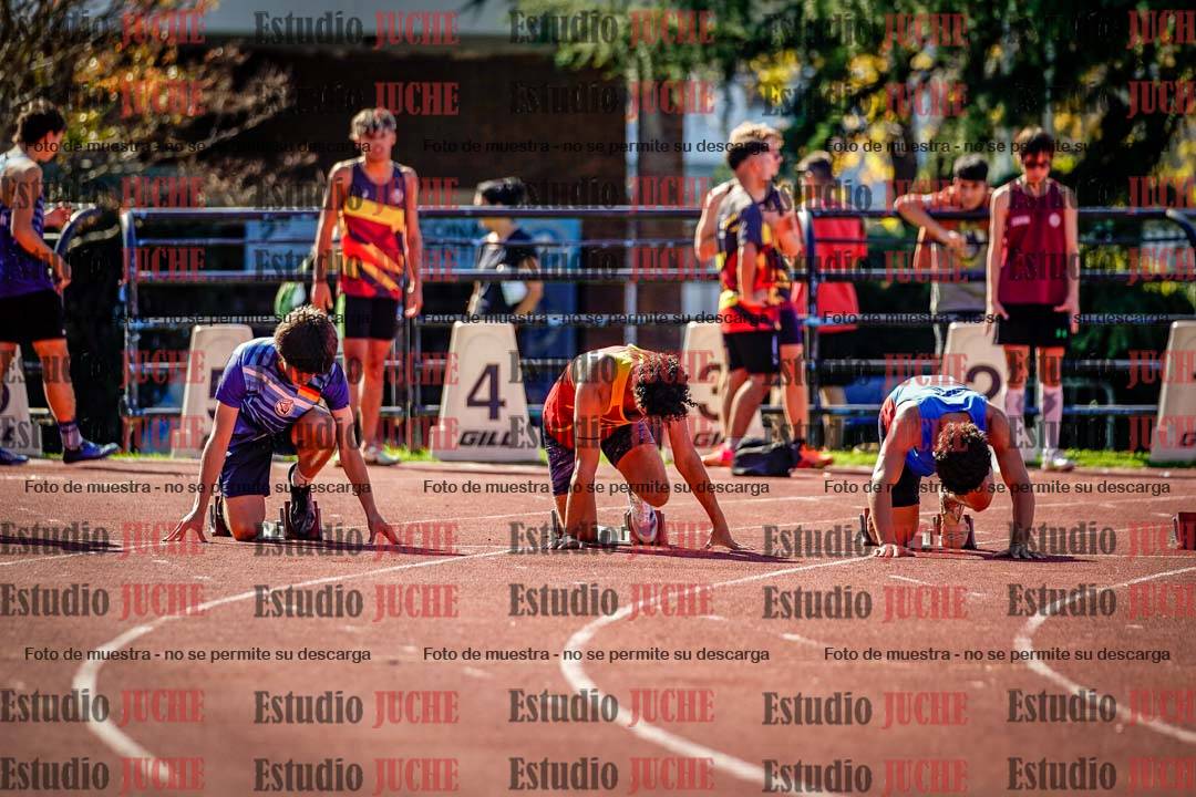 Fotos de los 100 m llanos de varones