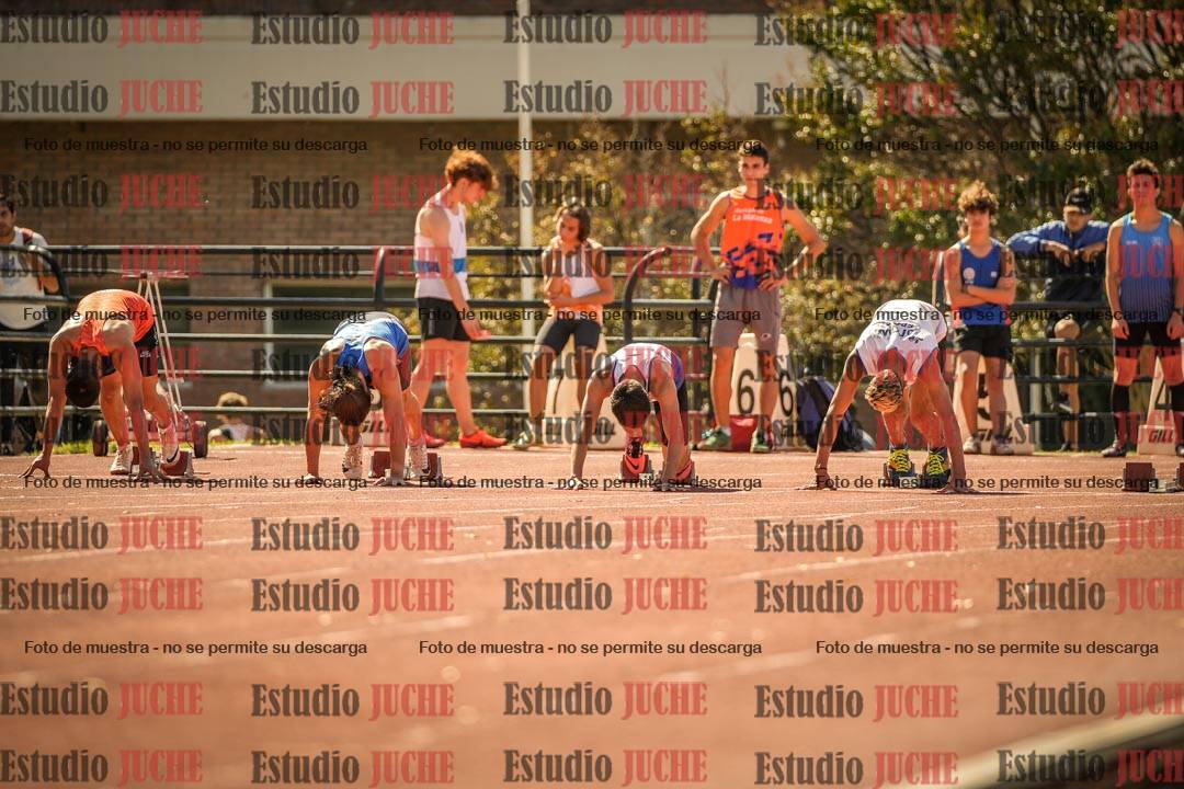 Fotos de los 100 m llanos de varones