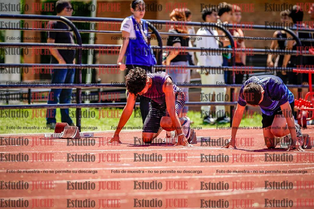 Fotos de los 100 m llanos de varones