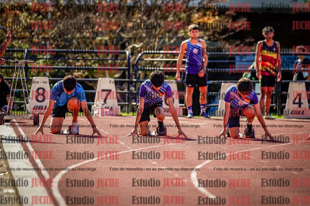 Fotos de los 100 m llanos de varones