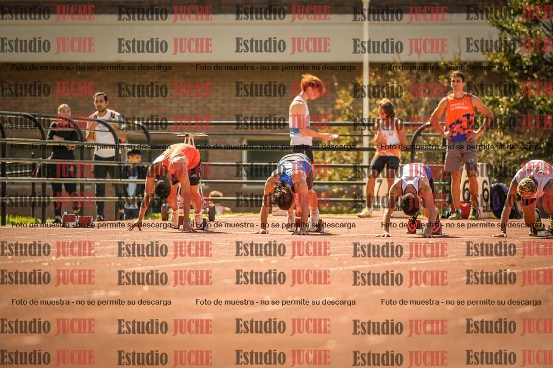 Fotos de los 100 m llanos de varones