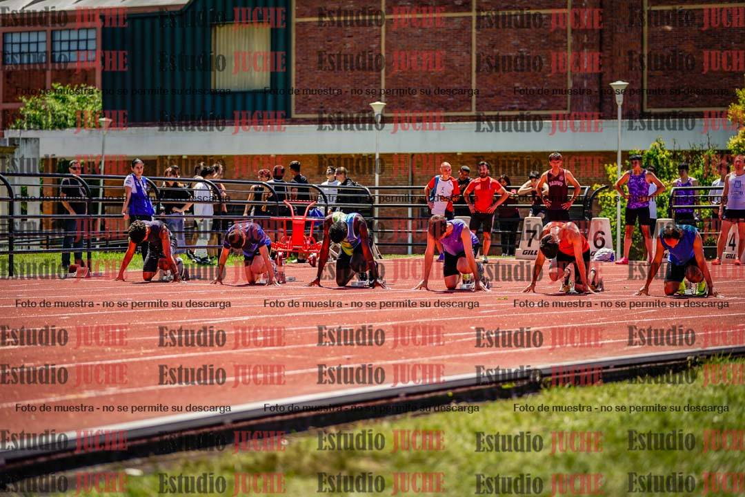 Fotos de los 100 m llanos de varones