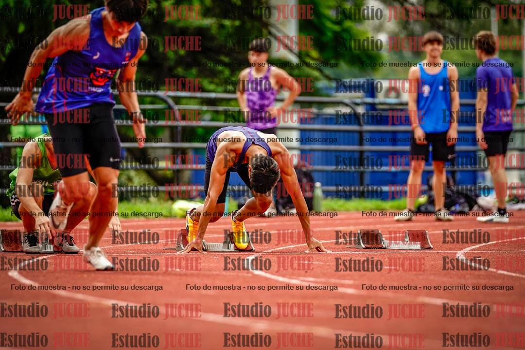 Fotos de los 100 m llanos de varones