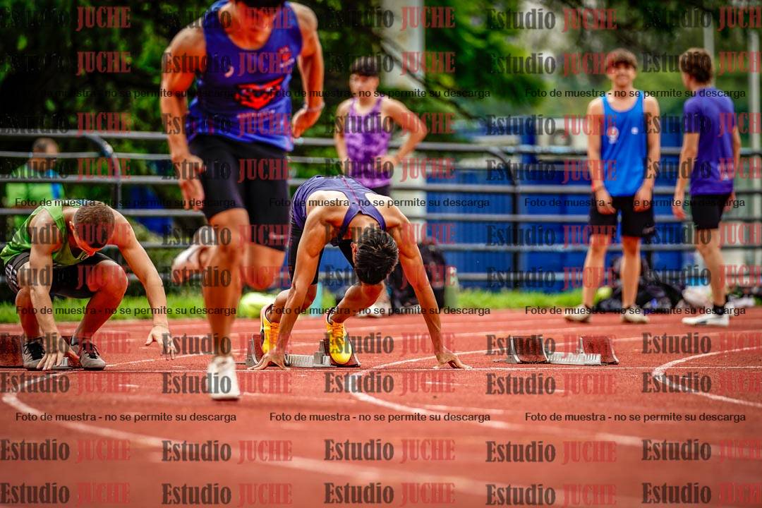 Fotos de los 100 m llanos de varones