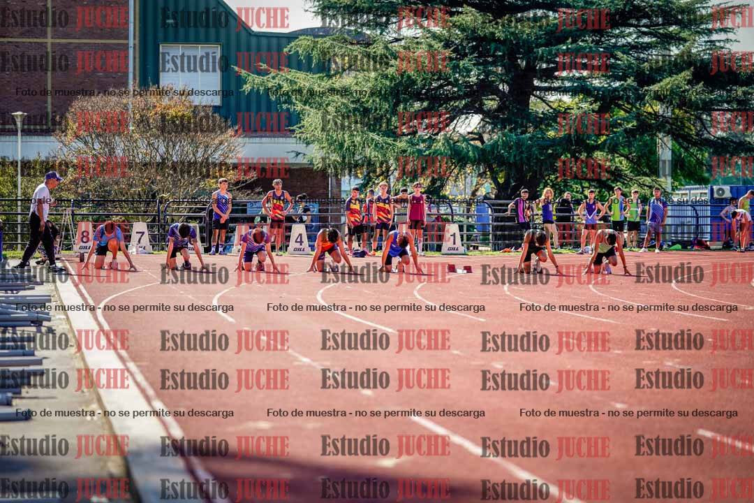 Fotos de los 100 m llanos de varones