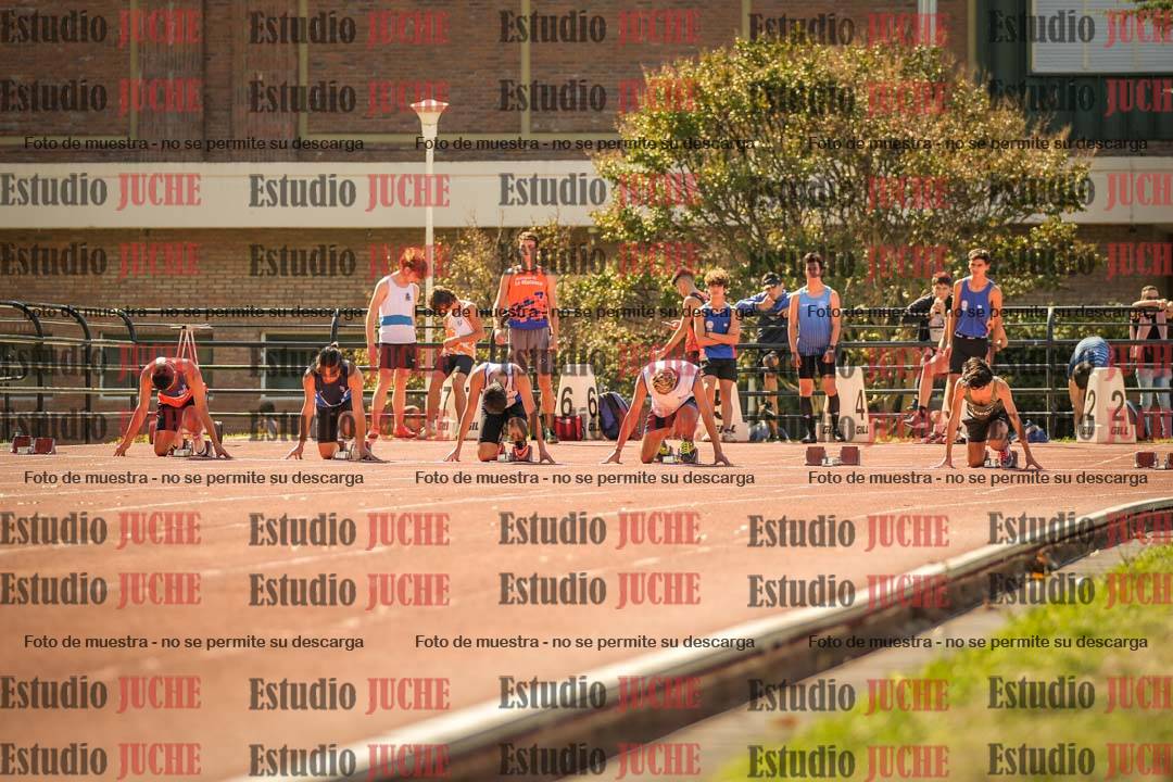 Fotos de los 100 m llanos de varones