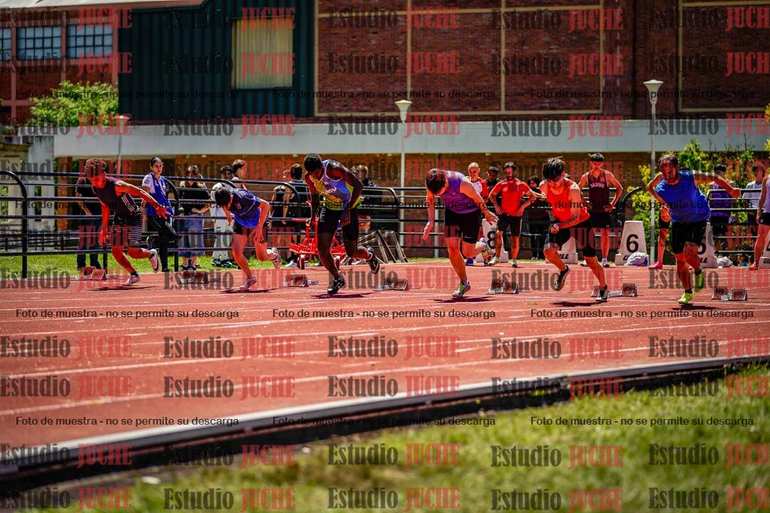 Fotos de los 100 m llanos de varones