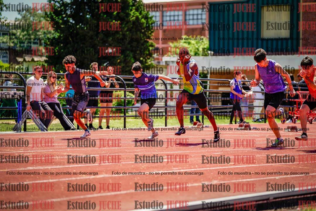 Fotos de los 100 m llanos de varones