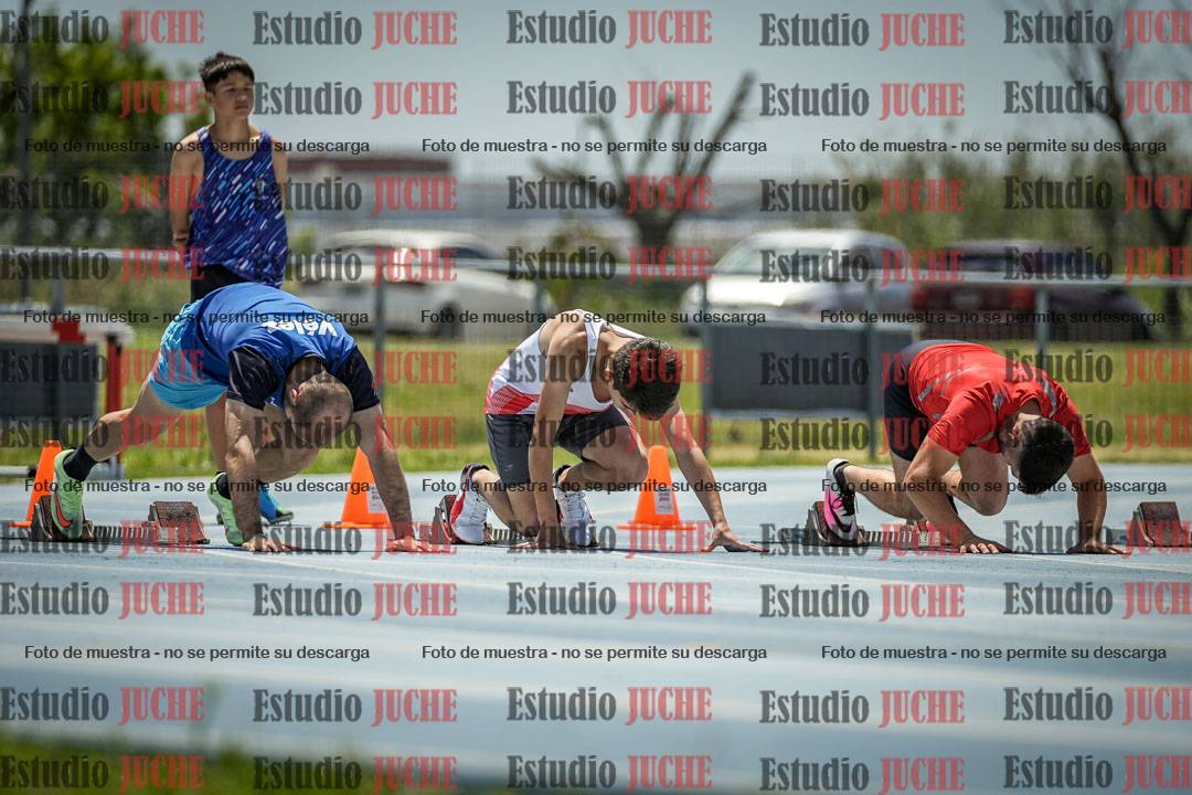 Fotos de los 100 m llanos de varones