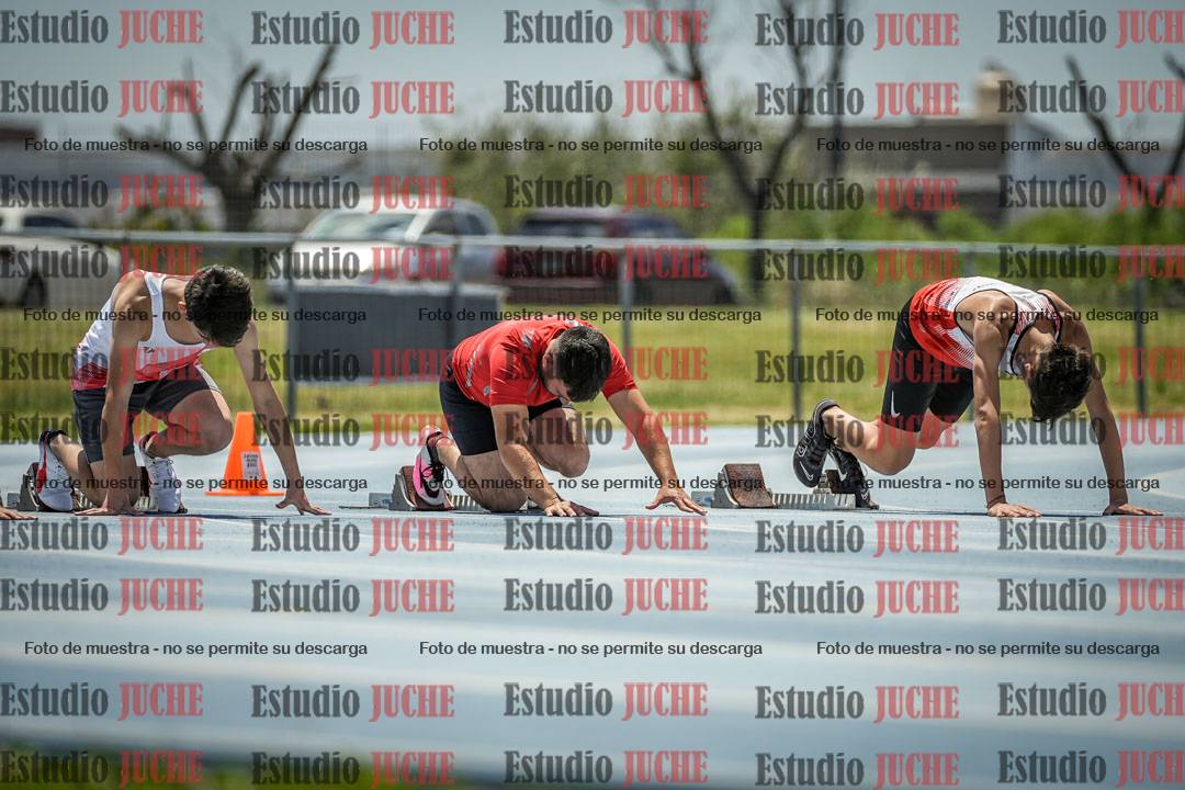Fotos de los 100 m llanos de varones