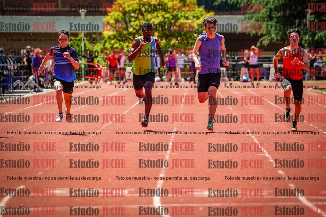 Fotos de los 100 m llanos de varones
