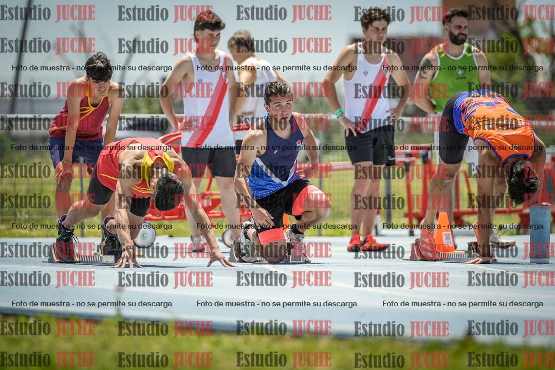 Fotos de los 100 m llanos de varones