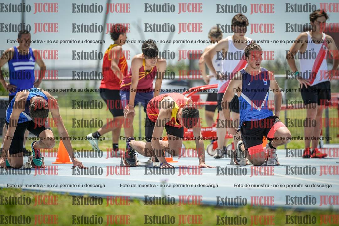 Fotos de los 100 m llanos de varones