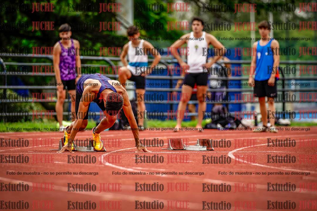 Fotos de los 100 m llanos de varones