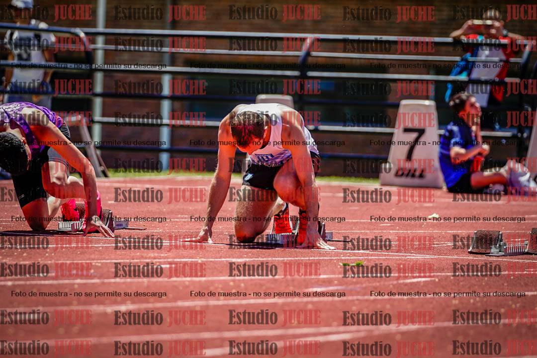 Fotos de los 100 m llanos de varones